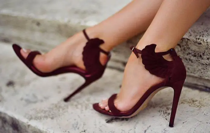 Ladies Double Wing Ankle Straps Sandals Woman Summer One Strap Peep Toe Sexy Thin High Heels Wine Red Faux Suede Sandalias
Ladies Double Wing Ankle Straps Sandals Woman Summer One Strap Peep Toe Sexy Thin High Heels Wine Red Faux Suede Sandalias