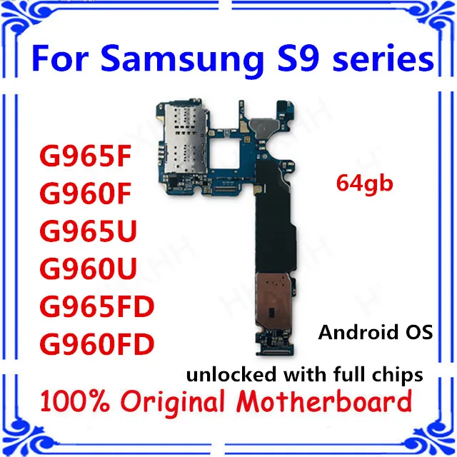 S9 board Unlocked Android Original for samsung S9 G965F G960F G965U G960U G965FD G960FD motherboard 64GB with chip panel tested
S9 board Unlocked Android Original for samsung S9 G965F G960F G965U G960U G965FD G960FD motherboard 64GB with chip panel tested