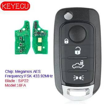 KEYECU Remote Key 4 Button Fob 433.92Mhz ID48 Chip for Fiat 500X Egea Tipo 2016-2018 I6FA Megamos AES Chip
KEYECU Remote Key 4 Button Fob 433.92Mhz ID48 Chip for Fiat 500X Egea Tipo 2016-2018 I6FA Megamos AES Chip