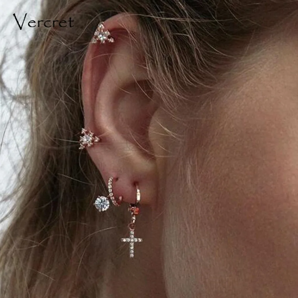 Vercret CZ Sterling silver Stud Earrings For Women Cubic Zirconia Tiny Earring Studs For Jewelry Gift
Vercret CZ Sterling silver Stud Earrings For Women Cubic Zirconia Tiny Earring Studs For Jewelry Gift