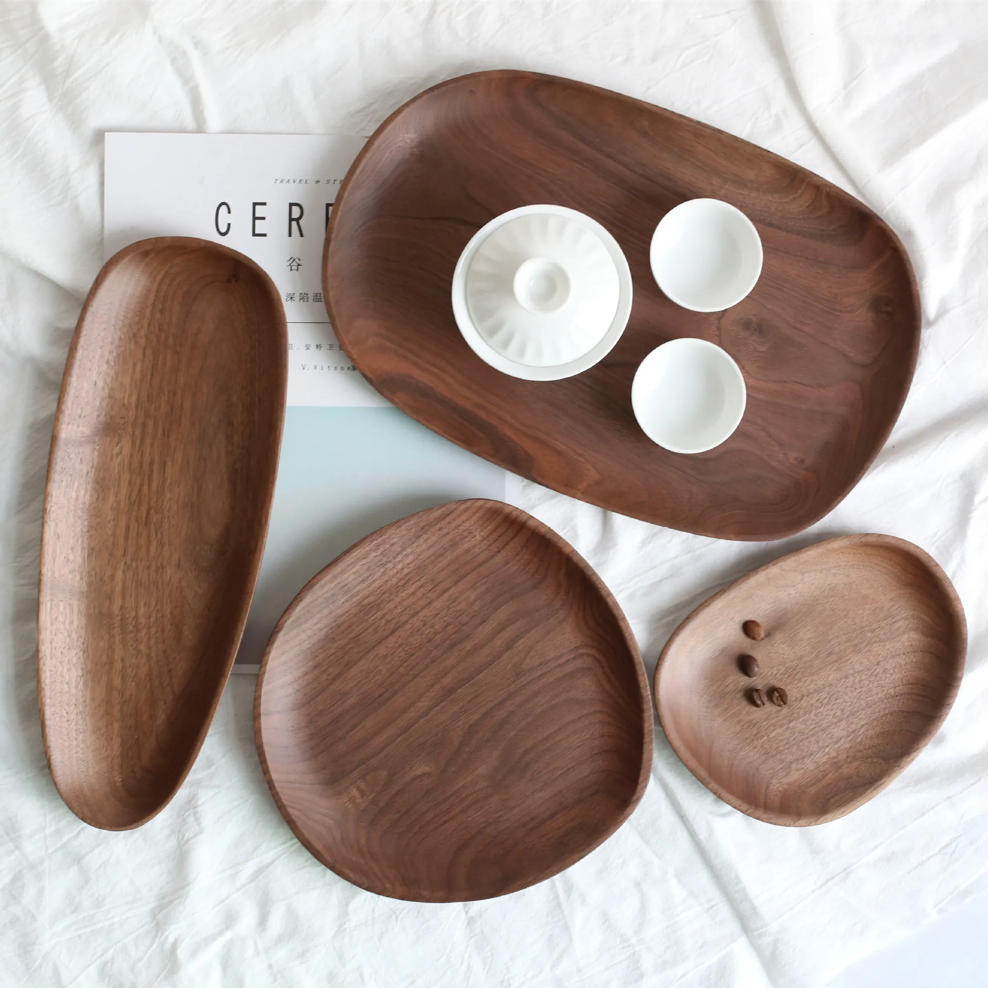 Irregular Oval Black Walnut Wood Pan Plate Fruit Dishes Saucer Tea Tray Dessert Dinner Plate Storage Trays Tableware Set
Irregular Oval Black Walnut Wood Pan Plate Fruit Dishes Saucer Tea Tray Dessert Dinner Plate Storage Trays Tableware Set