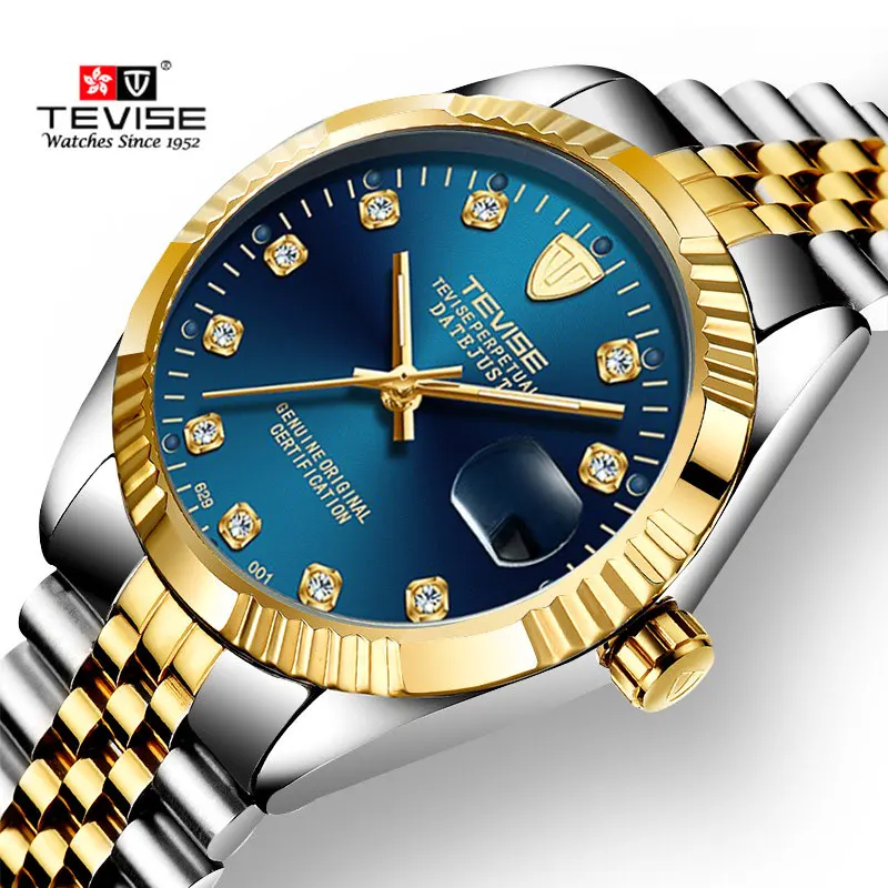 TEVISE Mens Watches Men Automatic Mechanical Watch Stainless Steel Date Waterproof Business Wristwatch Relogio Masculino
TEVISE Mens Watches Men Automatic Mechanical Watch Stainless Steel Date Waterproof Business Wristwatch Relogio Masculino