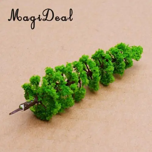 10Pcs/Pack Model Fir Tree Train Track Park Garden Yard Plastic Trunks Set Green Scenery Landscape HO N
