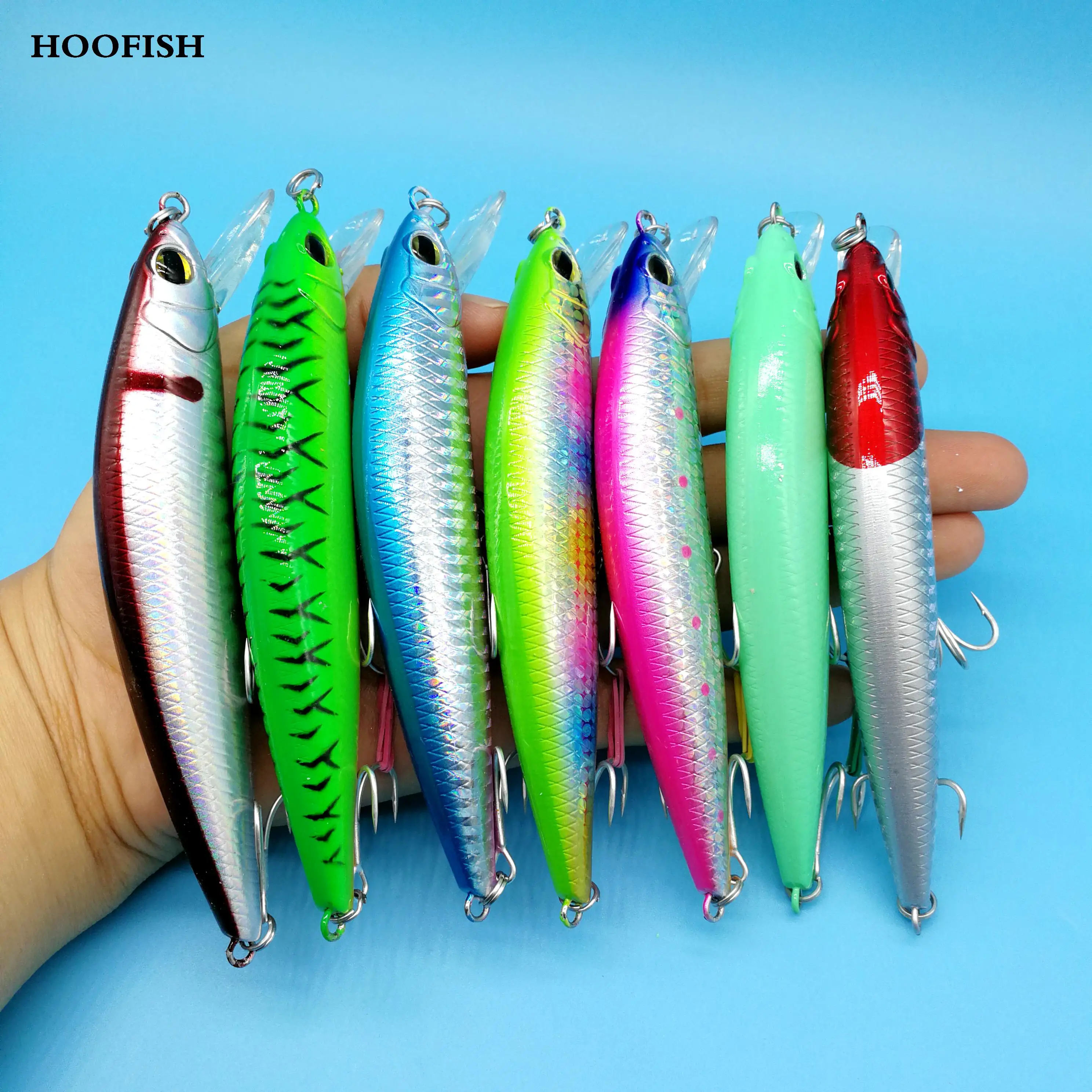 HOOFISH 4PCS/LOT Sinking Minnow Fishing Lure 42g/120mm 7colors Artificial Para Pesca Leurre Peche fishing tackle
HOOFISH 4PCS/LOT Sinking Minnow Fishing Lure 42g/120mm 7colors Artificial Para Pesca Leurre Peche fishing tackle