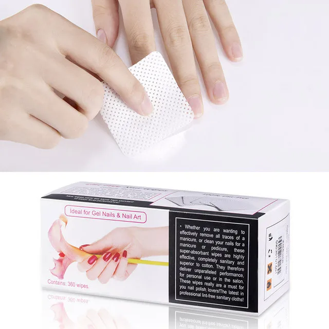 Фото Lacheer долговечное полотенце для ногтей 360 шт./кор. professional Лак Remover UV Гель-лак
