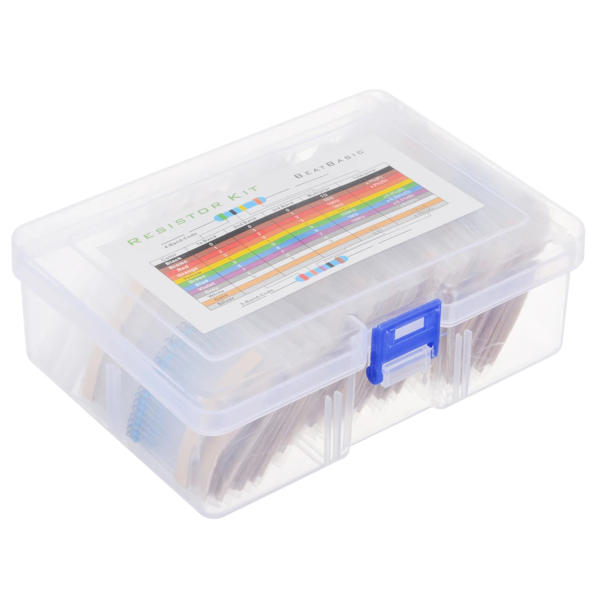 1460pcs 1/4W Metal Film Resistor Kit Assortment Set Labelled 1% Precision 73 Kinds Of Resistance Electronic Tools