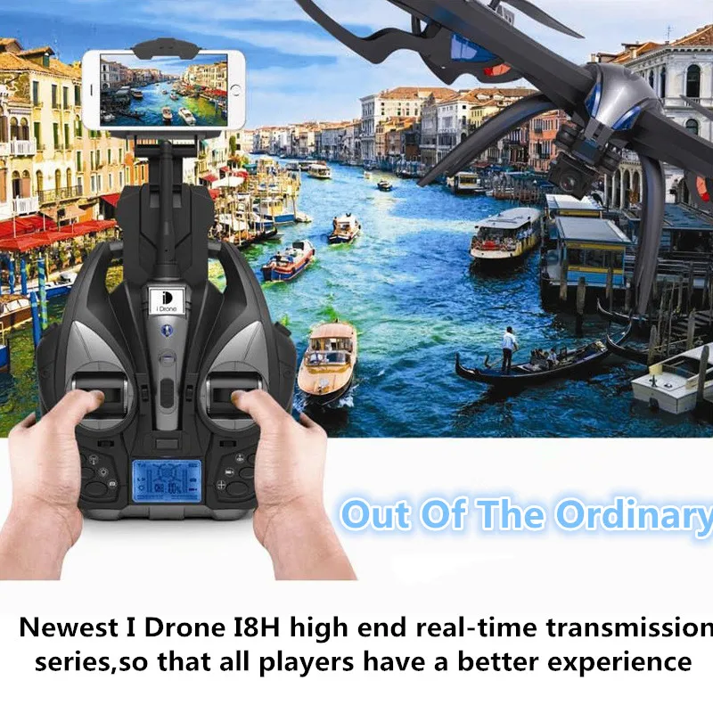 

Newest RC Helicopter i8h 4CH 2.4G 47.5CM large WIFI FPV RC Drone 6-Axis Professional Quadcopter With top 5.0MP HD Camera vs Q333