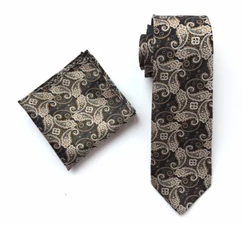 Fashion Men Necktie Set Luxury Gold Paisley Ties Sets with Handkerchief
Fashion Men Necktie Set Luxury Gold Paisley Ties Sets with Handkerchief