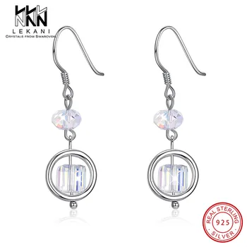 Transparent Crystal From Swarovski Drop Earring For Women Lady Square Cube Crystal 925 Sterling Silver Hook Earring Fine Jewlery
Transparent Crystal From Swarovski Drop Earring For Women Lady Square Cube Crystal 925 Sterling Silver Hook Earring Fine Jewlery