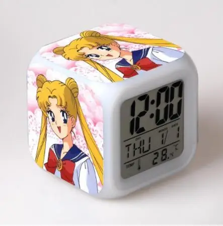 Magical Girl Sailor Moon Alarm Clocks Digital Desk Clocks For kids Bedrooms Multifunction color changing reloj despertador Toys
Magical Girl Sailor Moon Alarm Clocks Digital Desk Clocks For kids Bedrooms Multifunction color changing reloj despertador Toys