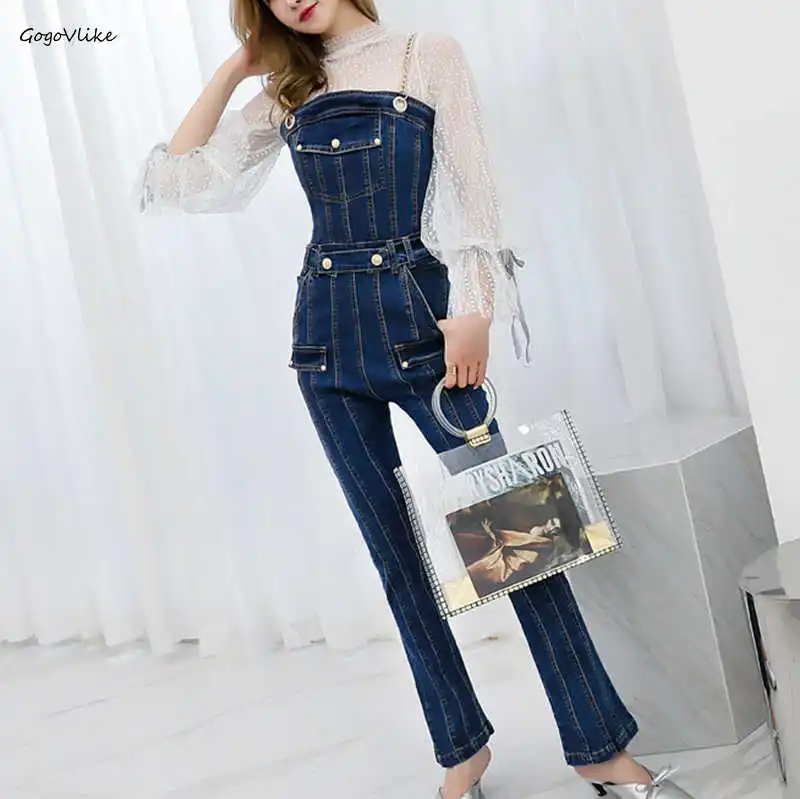 Sexy Skinny Jean overalls Belt High Waist Women Spaghetti Straps jumpsuit Metal Chains Slim Off Shoulder Denim playsuit LT874S50
Sexy Skinny Jean overalls Belt High Waist Women Spaghetti Straps jumpsuit Metal Chains Slim Off Shoulder Denim playsuit LT874S50