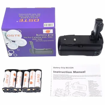 

DSTE BG-E2N Battery Grip with 6-pack Rechargeable Batteries AA NI-MH Battery for Canon EOS 40D 20D 30D 50D C40DA DSLR Camera