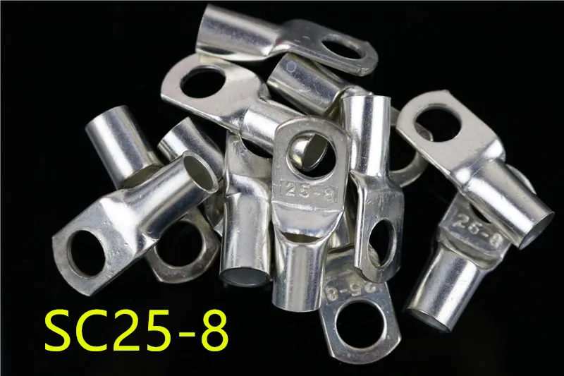 SC25-8 25mm square wire Tined copper connecting terminal bolt hole cable lugs battery terminals
SC25-8 25mm square wire Tined copper connecting terminal bolt hole cable lugs battery terminals