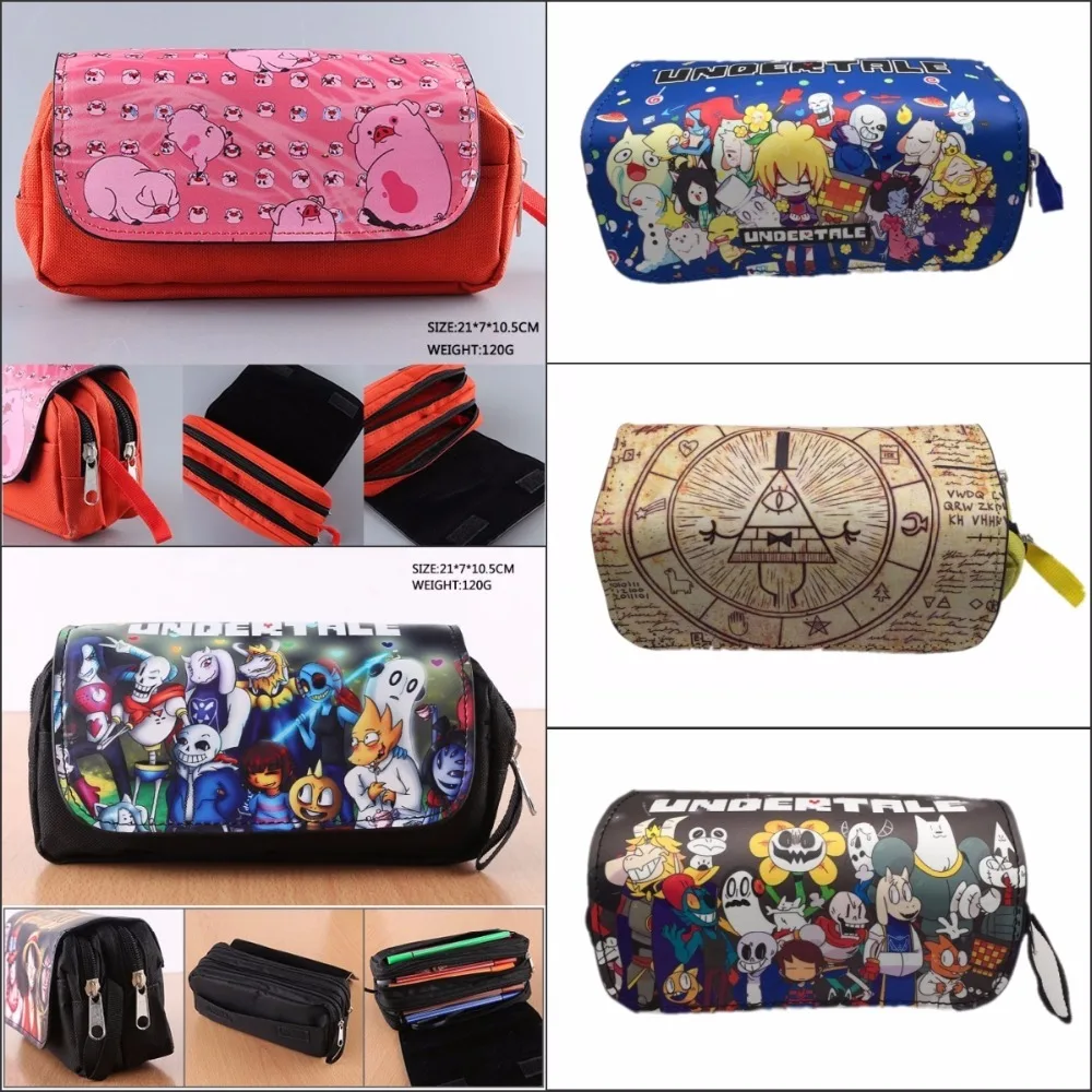 Hot anime Gravity Falls Undertale pencil bag Double Pencil bag Stationery Cosmetic Make-up Bags Cases 10 style
Hot anime Gravity Falls Undertale pencil bag Double Pencil bag Stationery Cosmetic Make-up Bags Cases 10 style