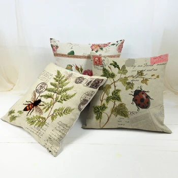 Vintage Insect Printed Cotton Linen Bee Beatles Bird Pillow Cover Cushion Cover 45CM X45CM Cojines Nordicos Pillowcase
Vintage Insect Printed Cotton Linen Bee Beatles Bird Pillow Cover Cushion Cover 45CM X45CM Cojines Nordicos Pillowcase