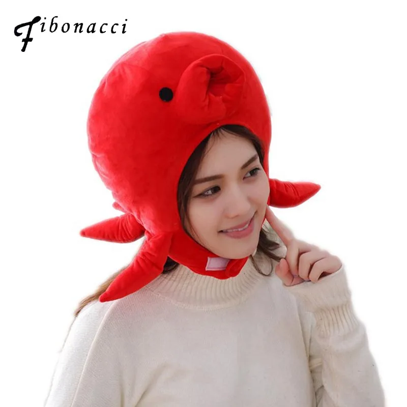 Fibonacci 2019 New Octopus Soft Warm Animal Cap Red Cartoon Plush Hats Earmuffs PP Cotton Filled Beanies Skullies Women Hat
Fibonacci 2019 New Octopus Soft Warm Animal Cap Red Cartoon Plush Hats Earmuffs PP Cotton Filled Beanies Skullies Women Hat