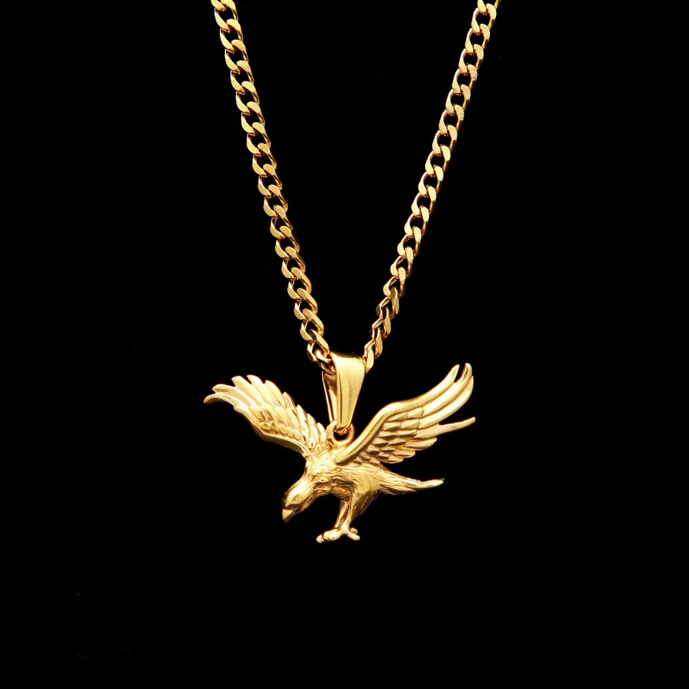 Hot sale Gold Color Stainless Steel Men Hip hop eagle shape pendant necklaces fashion necklace male jewelry gifts
Hot sale Gold Color Stainless Steel Men Hip hop eagle shape pendant necklaces fashion necklace male jewelry gifts