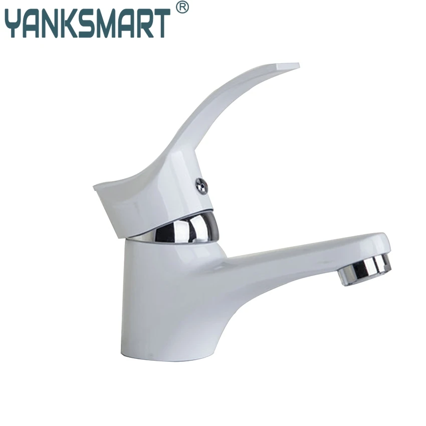YANKSMART Basin Mixer Bathroom Faucet Hot And Cold Mixer Solid Brass Basin Faucet Chrome White Painting Bathroom Faucet 92274
YANKSMART Basin Mixer Bathroom Faucet Hot And Cold Mixer Solid Brass Basin Faucet Chrome White Painting Bathroom Faucet 92274