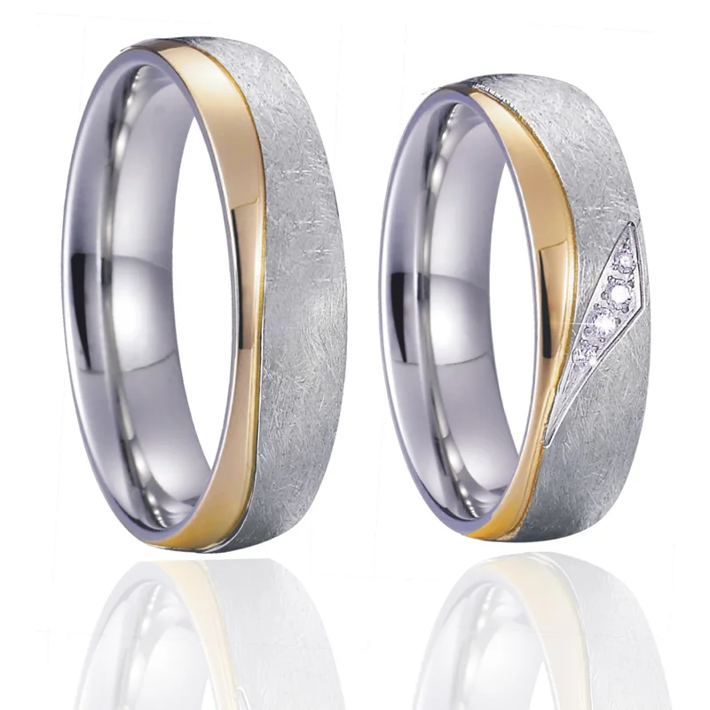 Unique vintage gold silver color wedding band couple rings pair love men\`s jewelry women\`s ring anillos alliance anel (5)