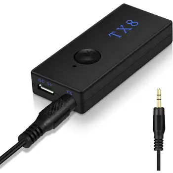 TX8 Wireless Bluetooth Transmitter Receiver Adapter Stereo Audio Music Adapter 3.5mm Audio 2 In 1 for TV Headphone PC
TX8 Wireless Bluetooth Transmitter Receiver Adapter Stereo Audio Music Adapter 3.5mm Audio 2 In 1 for TV Headphone PC