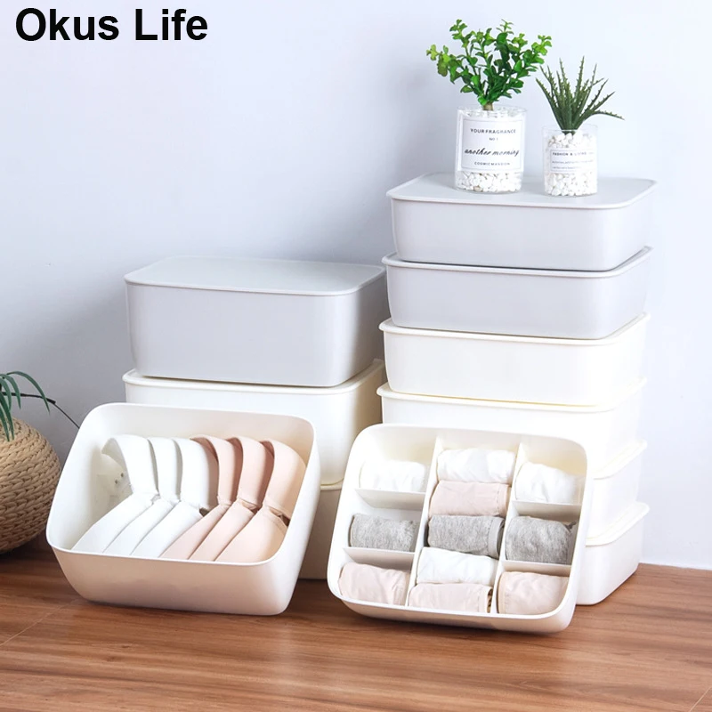 New Underwear Storage Box With Covered Home Closet Organizer Drawer Divider Plastic Boxes Socks Panties Bra Storage Organizer
New Underwear Storage Box With Covered Home Closet Organizer Drawer Divider Plastic Boxes Socks Panties Bra Storage Organizer