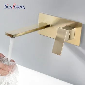 Senlesen Nickle Golden Wall-mounted Basin Faucet Bathroom Bathtub Tap Hot and Cold Water Basin Bathroom Tap
Senlesen Nickle Golden Wall-mounted Basin Faucet Bathroom Bathtub Tap Hot and Cold Water Basin Bathroom Tap