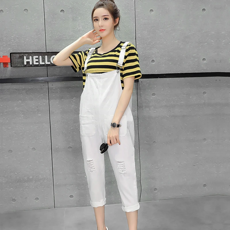 Maternity Clothes Spring Summer New Korean Striped Breastfeeding Short-Sleeved + Nine Points Strap Jeans Feeding Go out sets
Maternity Clothes Spring Summer New Korean Striped Breastfeeding Short-Sleeved + Nine Points Strap Jeans Feeding Go out sets