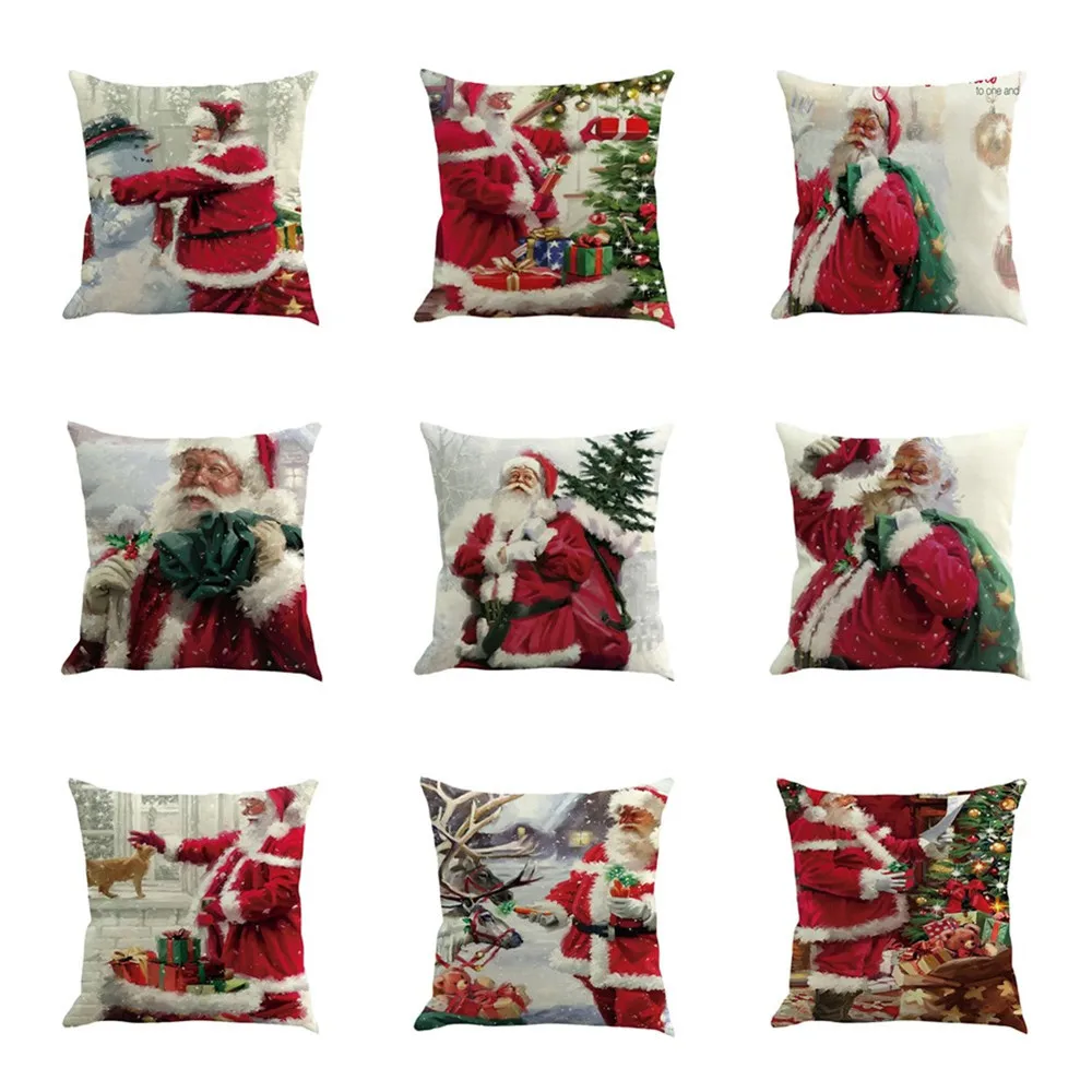 Pillowcases Christmas Cotton Linen Sofa Car Home Waist Cushion Cover Funda Cojin Housse de Coussin Throw Pillow Case Cojines
Pillowcases Christmas Cotton Linen Sofa Car Home Waist Cushion Cover Funda Cojin Housse de Coussin Throw Pillow Case Cojines