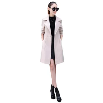 2018 new women woolen coat autumn winter mediun long temperament pure color outerwear fashion simple female woolen coat DT0132
2018 new women woolen coat autumn winter mediun long temperament pure color outerwear fashion simple female woolen coat DT0132