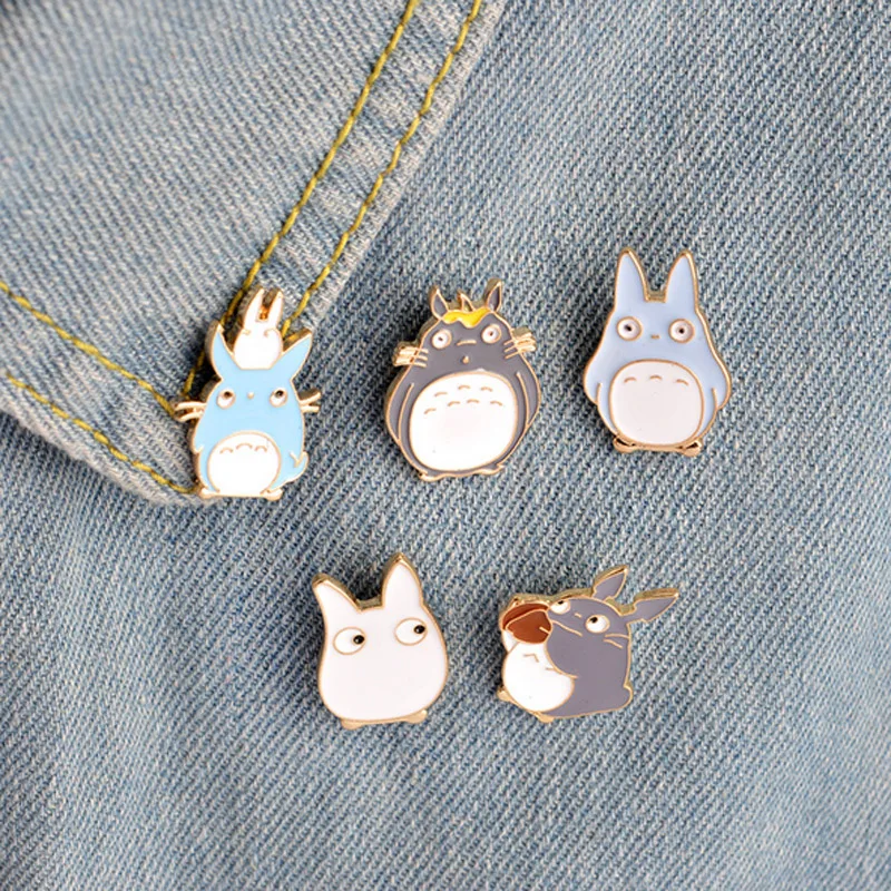 5 pcs/lot cartoon mini totoro metal brooch button pins denim jacket pin jewelry decoration badge for clothes lapel pins
5 pcs/lot cartoon mini totoro metal brooch button pins denim jacket pin jewelry decoration badge for clothes lapel pins