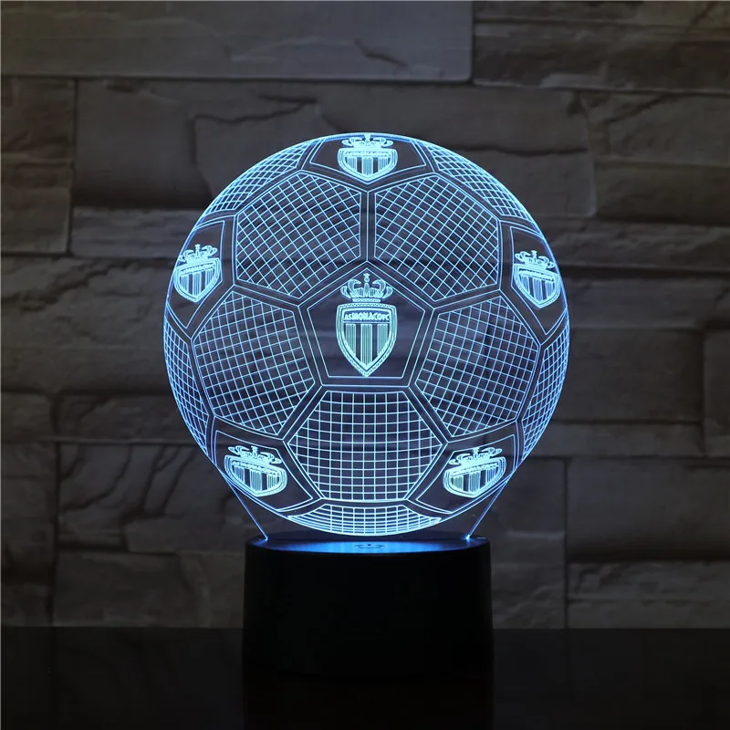 As Monaco Soccer USB Table desk Lamp 3D Light LED Football 7 color changing touch switch light Home Decoration GX1943
As Monaco Soccer USB Table desk Lamp 3D Light LED Football 7 color changing touch switch light Home Decoration GX1943