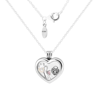 Petite Pack Floating Locket Heart Necklace Women 925 Sterling Silver Chain Necklaces Pendants Fashion Jewelry collier femme
Petite Pack Floating Locket Heart Necklace Women 925 Sterling Silver Chain Necklaces Pendants Fashion Jewelry collier femme