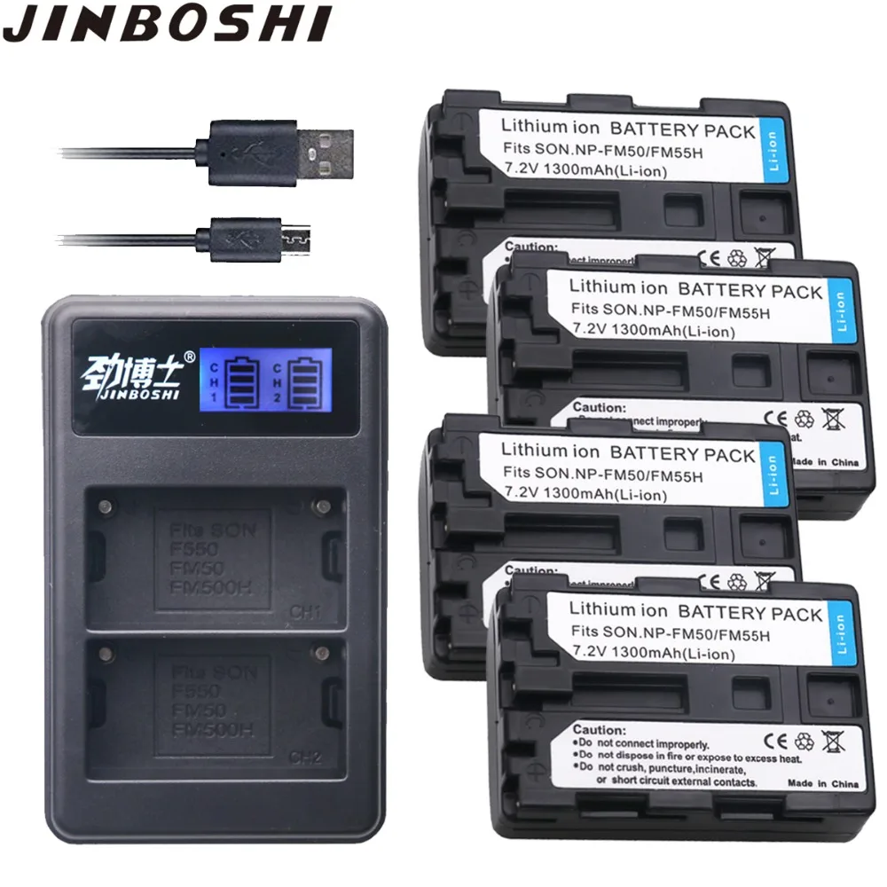 4pcs NP-FM50 NP FM50 Batteries NP-FM55H NP FM55H Camera Battery + LCD Dual USB Charger For Sony NP-FM51 NP-QM50 NP-FM30
4pcs NP-FM50 NP FM50 Batteries NP-FM55H NP FM55H Camera Battery + LCD Dual USB Charger For Sony NP-FM51 NP-QM50 NP-FM30