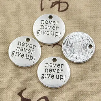 10pcs Charms Plates Never Never Give Up 20x20 Mm Antique Pendant fit,Vintage TibetanBronze,DIY For Bracelet Necklace
10pcs Charms Plates Never Never Give Up 20x20 Mm Antique Pendant fit,Vintage TibetanBronze,DIY For Bracelet Necklace