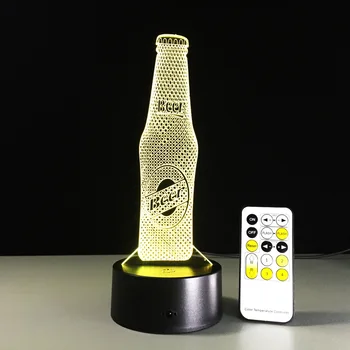 Creative Beer Bottle LED USB 3D Night Light 7 Color Changing illusion Table Lamp Baby Sleeping Sensor light
Creative Beer Bottle LED USB 3D Night Light 7 Color Changing illusion Table Lamp Baby Sleeping Sensor light