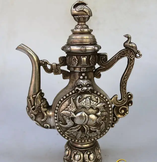 Collectable Old Qing Dynasty silver Five blessing pot,Carved ornaments,with mark,Handmade crafts,collection& adornment
Collectable Old Qing Dynasty silver Five blessing pot,Carved ornaments,with mark,Handmade crafts,collection& adornment