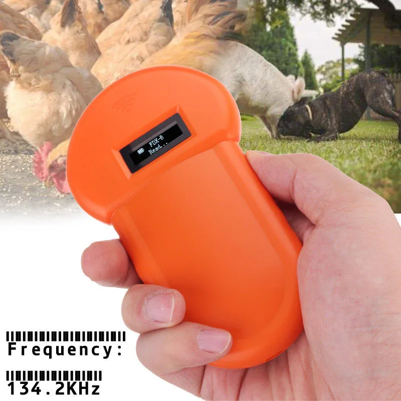 Горячая 134 2 кГц животное ID считыватель ЖК-дисплей RFID портативный ПЭТ микрочип