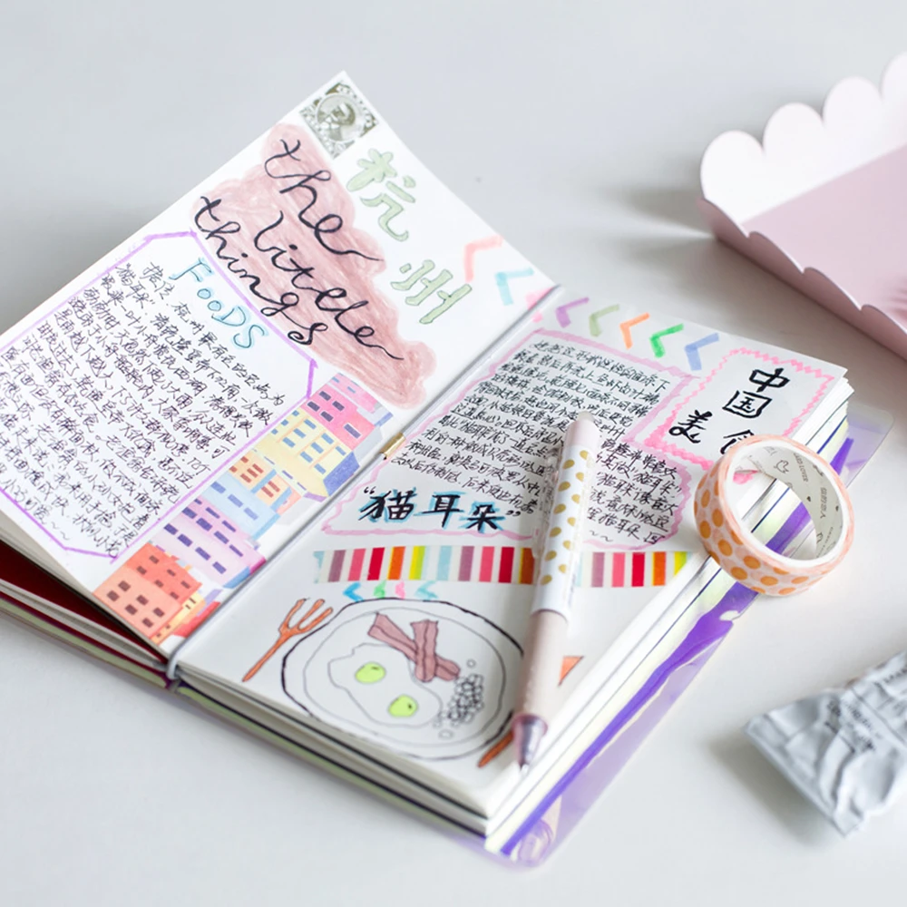 rainbow cover cool transparent design travelers notebook diy journal gift