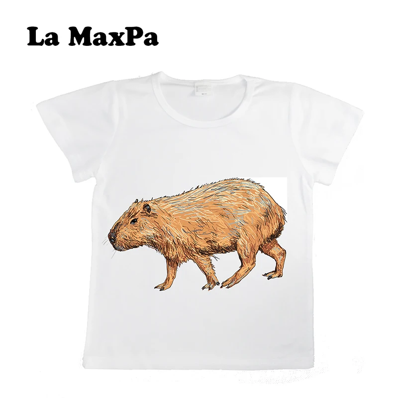 La MaxPa 2018 Лето голова животного мультфильм Модные топы для детей футболка детская