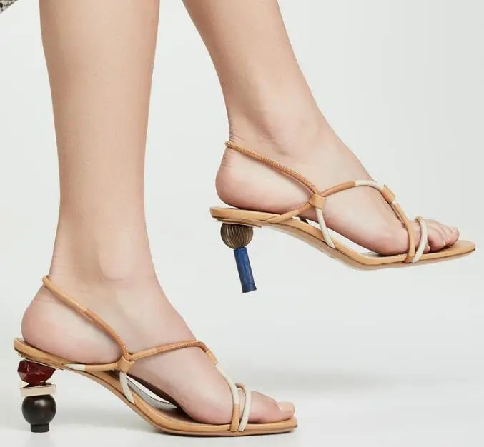 Moraima Snc Newest Open Toe Strange Heels Sandal Sexy Cutouts Gladiator Shoes Woman Summer Cross-tied High Heel Shoes
Moraima Snc Newest Open Toe Strange Heels Sandal Sexy Cutouts Gladiator Shoes Woman Summer Cross-tied High Heel Shoes