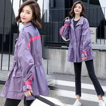 Short Ladies Trench Coat Spring Autumn New 2020 Casual Plus size Waist Drawstring Thin Womens Windbreakers Outerwear Streetwear
Short Ladies Trench Coat Spring Autumn New 2020 Casual Plus size Waist Drawstring Thin Womens Windbreakers Outerwear Streetwear