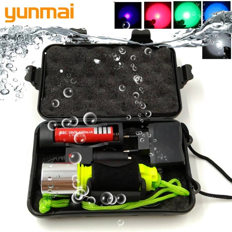 D503 XM-L2 U3 5 Colors Diving LED flashlight Torch 2000LM Waterproof underwater light lamp for diving light
D503 XM-L2 U3 5 Colors Diving LED flashlight Torch 2000LM Waterproof underwater light lamp for diving light