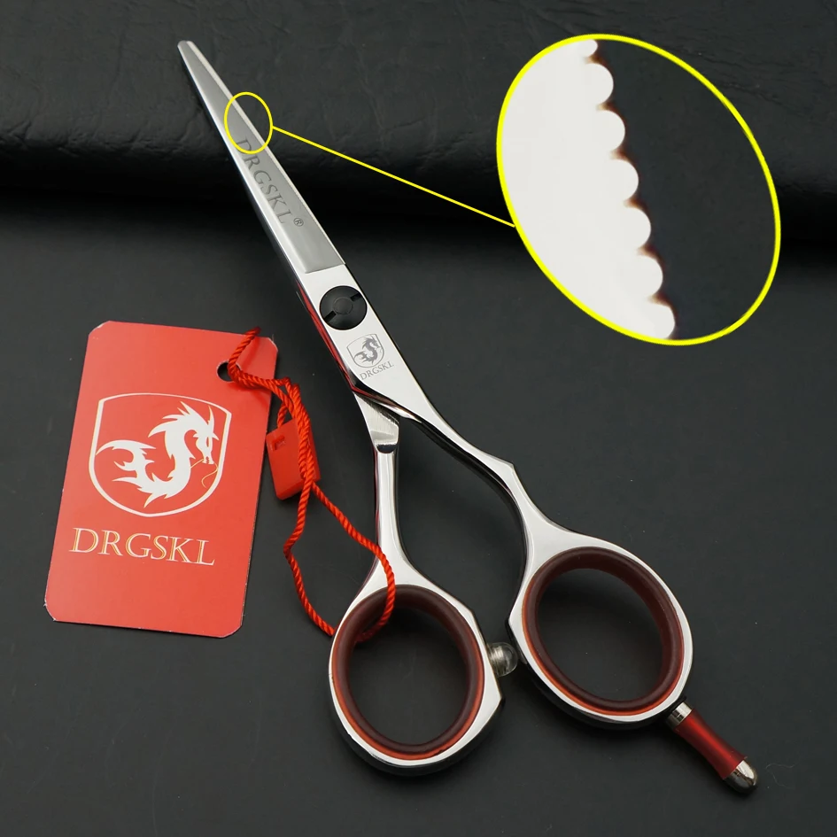 DRGSKL superior 440C Serrated hair cut scissors 5.0 inch hair modelling scissors barber hairdressing hair shears Rubber ring
DRGSKL superior 440C Serrated hair cut scissors 5.0 inch hair modelling scissors barber hairdressing hair shears Rubber ring