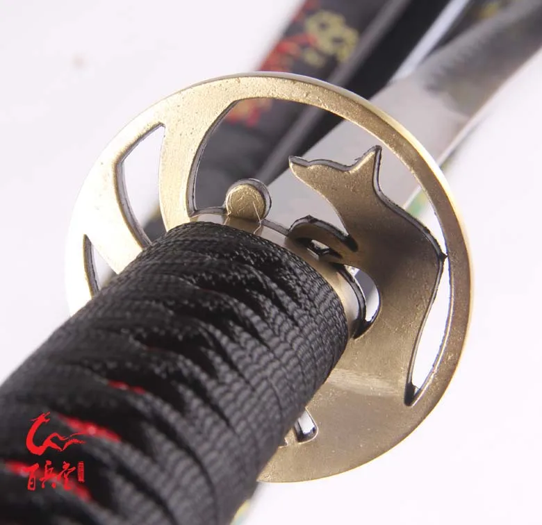 S0435 TOUKEN RANBU UCHIGATANA NAKIGITSUNE FOX FIRE NIHONTOU SWORD W/ BLACK SCABBARD 41"
S0435 TOUKEN RANBU UCHIGATANA NAKIGITSUNE FOX FIRE NIHONTOU SWORD W/ BLACK SCABBARD 41"