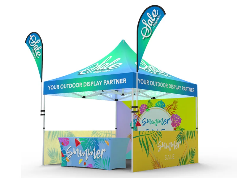 Free Shipping!10x10ft Custom Pop Up Event Canopy Tent Kit