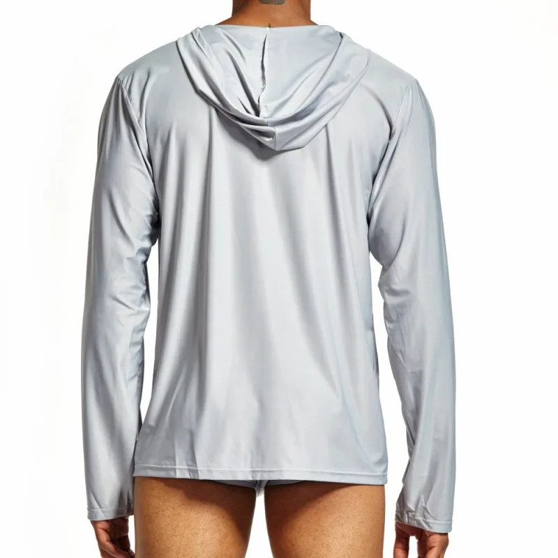 Мужская Ночная рубашка KWA N.Z шелковая нейлоновая для сна домашняя одежда мужчин