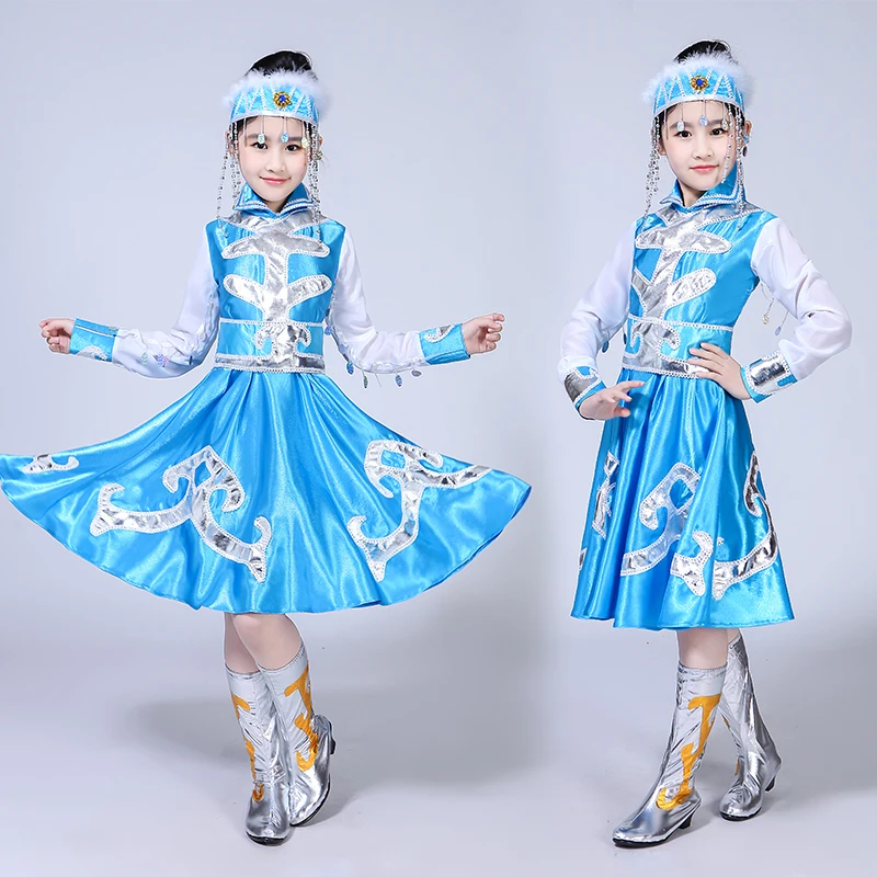 Minority Children Mongolian Dance Skirt Kindergarten Mongolian Girls Perform Costume Dance Costume Girls Tibetan Dance Costume
Minority Children Mongolian Dance Skirt Kindergarten Mongolian Girls Perform Costume Dance Costume Girls Tibetan Dance Costume