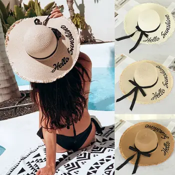 Hirigin Ladies Women Wide Brim Beach Hat Crushable Summer Sun Straw Beach Hat with Bow
Hirigin Ladies Women Wide Brim Beach Hat Crushable Summer Sun Straw Beach Hat with Bow