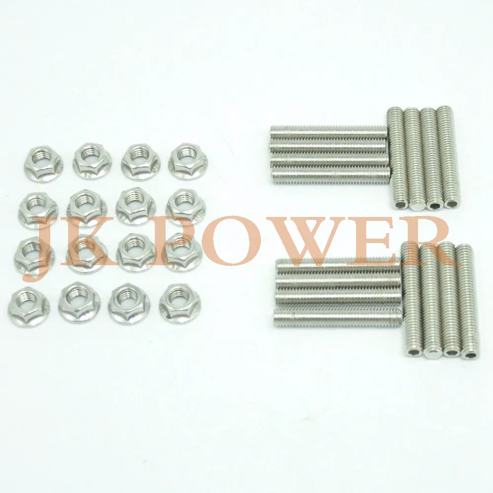 M8 4.6 & 5.4 Liter V8 stainless exhaust manifold stud kit for 2 manifolds Like Mustang
M8 4.6 & 5.4 Liter V8 stainless exhaust manifold stud kit for 2 manifolds Like Mustang