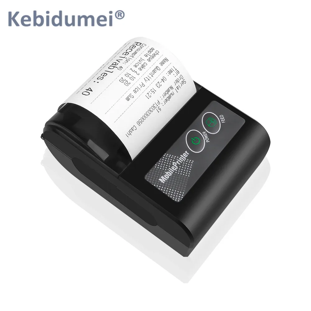 Kebidumei Thermal Portable Mini Bluetooth Ticket Receipt Printer For Restaurant and Supermarket
Kebidumei Thermal Portable Mini Bluetooth Ticket Receipt Printer For Restaurant and Supermarket